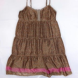 MOSSIMO SUPPLY CO. Brown/pink/orange floral print float dress!